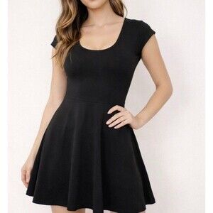 Pinc NEW Black Short Sleeveless A-Line Dress Junior's Size XL LBD Cocktail